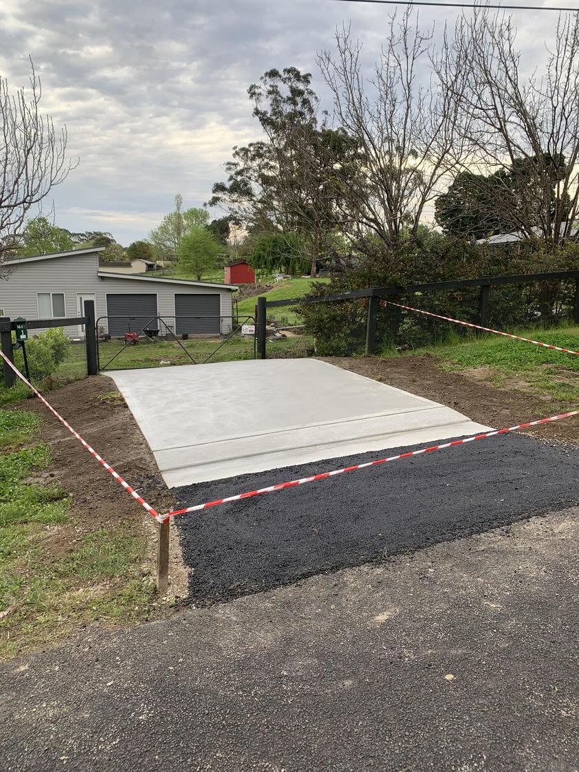 Concrete asphalt driveway